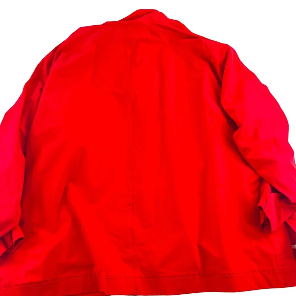 Fabletics Women's size Medium Red Full Zip Utility Jacket‎ Mid Length